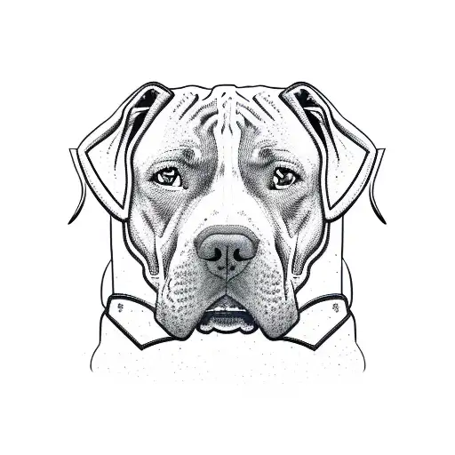 A Sketch-style Portrait Of Your Favorite Pitbull Wearing A Hockey Jersey