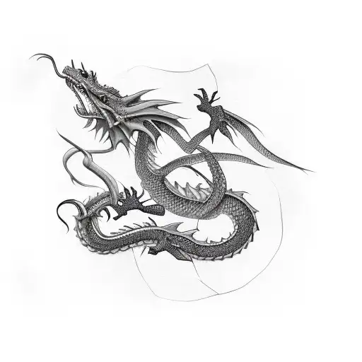 European Dragon Wrapping Around Lowerarm