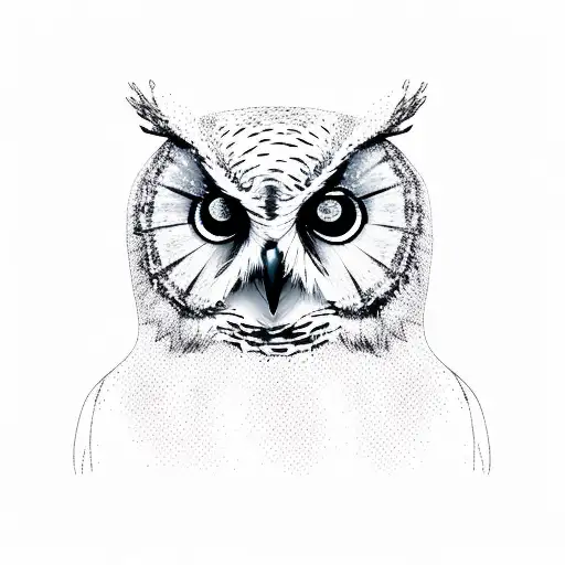 Pecan Tree With Owl Colorful