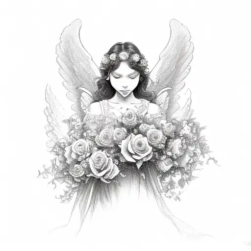 Angel And Roses