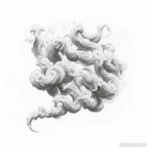 An Abstract Representation Of Smoke And Money Intertwining