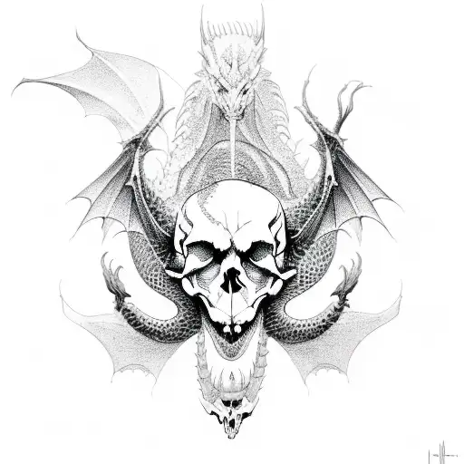 Dragon And Skull