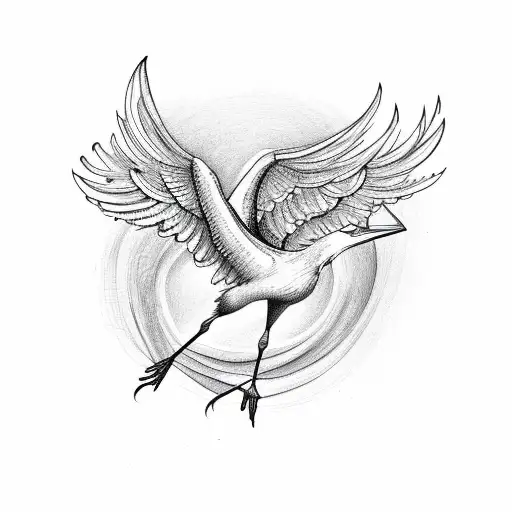 Stork Looking Like A Phoenix