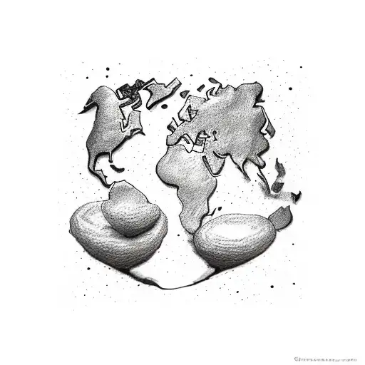 A World Map With Coffee Beans Marking The Places You've Been