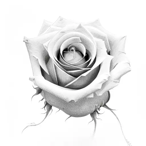 Rose Growing From Bricks