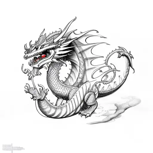 Dragon Burning A Bicycle