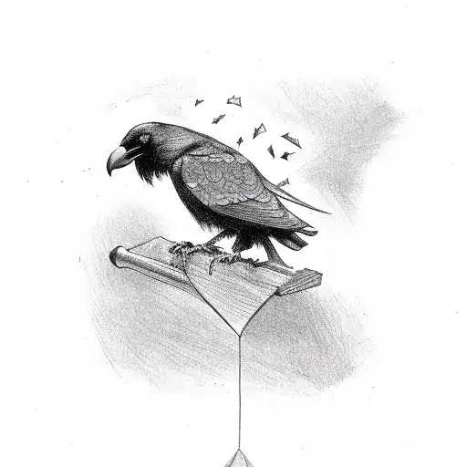 A Crow Committing Suicide With A Gun To His Head