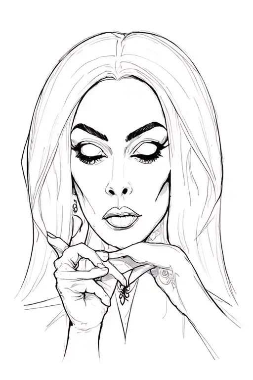 Morticia Adams Flipping You