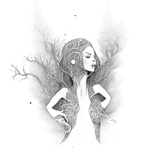 Tree Woman Body Calm