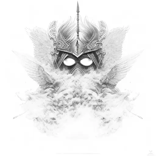 Winged Warrior With Mist