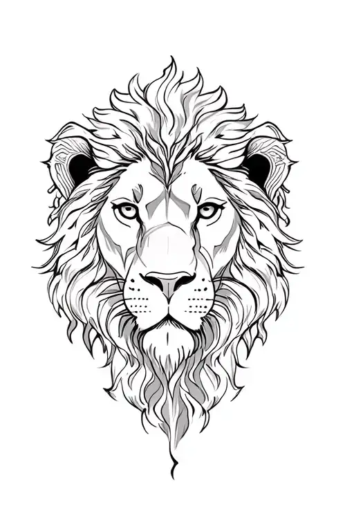 Lion Head And Believe Below