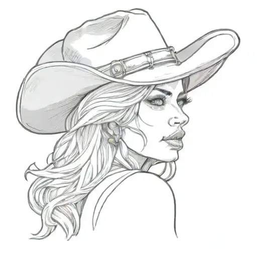 Lucy With Cowboy Hat