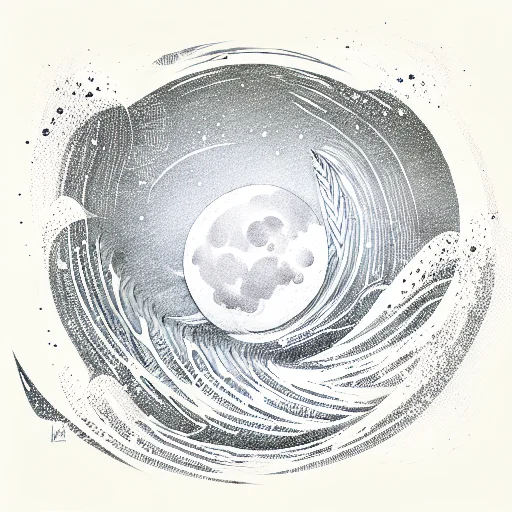 Moon An A Ocean Wave