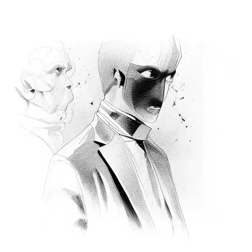 Man Boxing His Dark Shadow