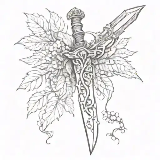 Vine Wrapped Dagger Death Before Dishonor