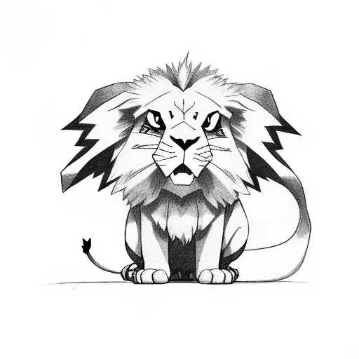 Pikatchu Avec Un Lion