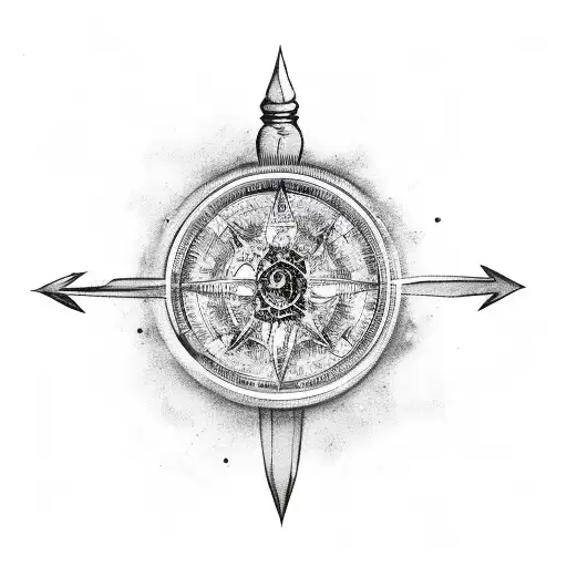 Rose Death Love Compass Arrow Loving