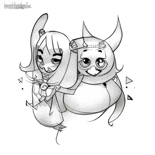 Cute Happy Jester Simple Line