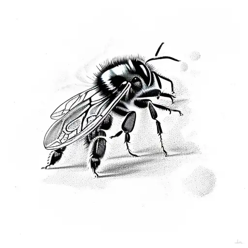 Bumble Bee On Borage