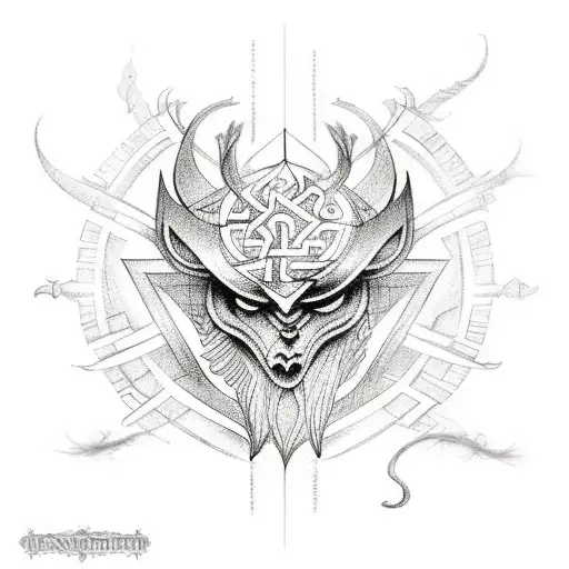 Nordic Tattoo With Runes