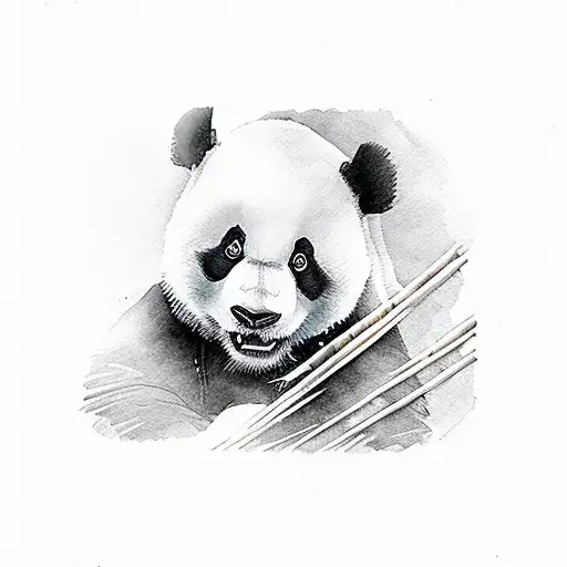 Panda Eating Bamboo