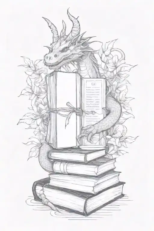 Dragon With Books