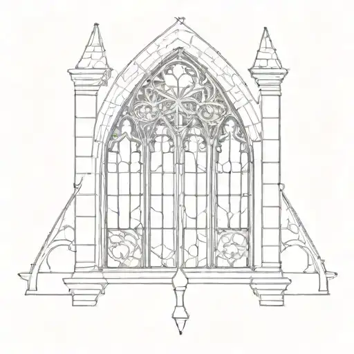 Gothic Church Window Fineline