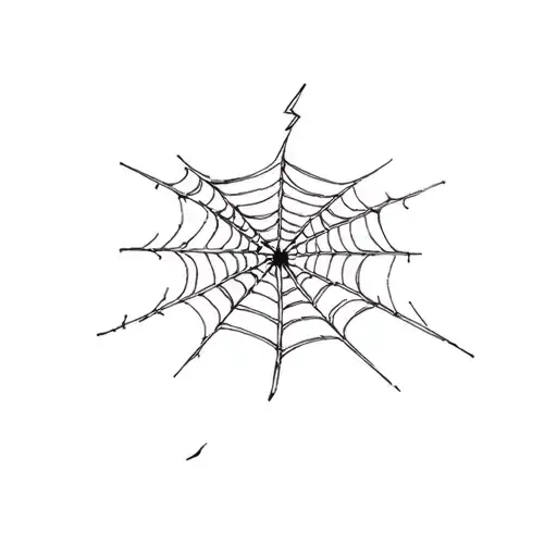 Onw Half A Spider Web And Second Lightning Bolt