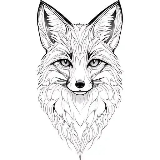 Create A Picture In The Style Of South American Fox Tattoo Tini