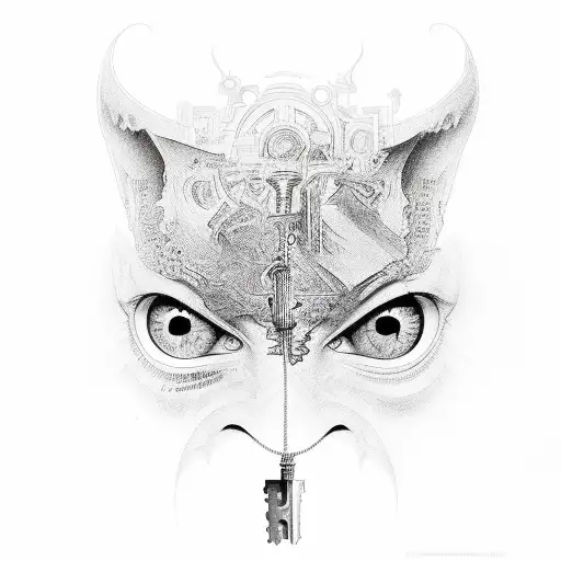 A Key On The Background Of One Eye