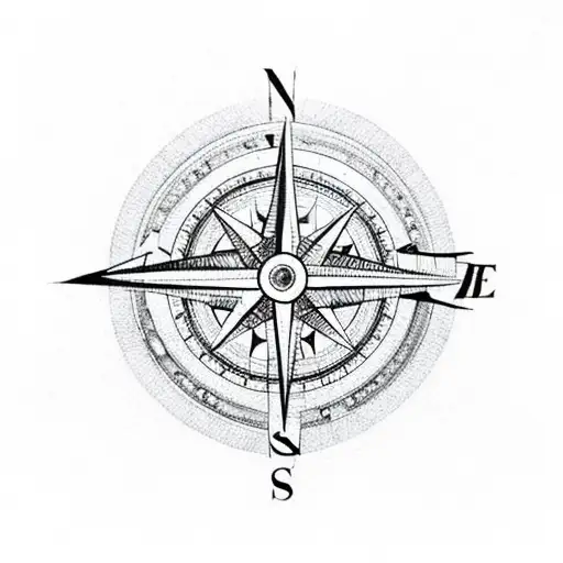 A Compass Surrounded By Mountains Symbolizing The Endless Journey Of Travel