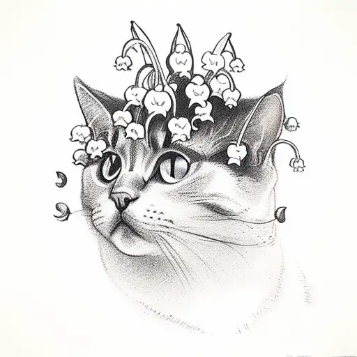 Lily Of The Valley With Cat Heads As The Blossoms