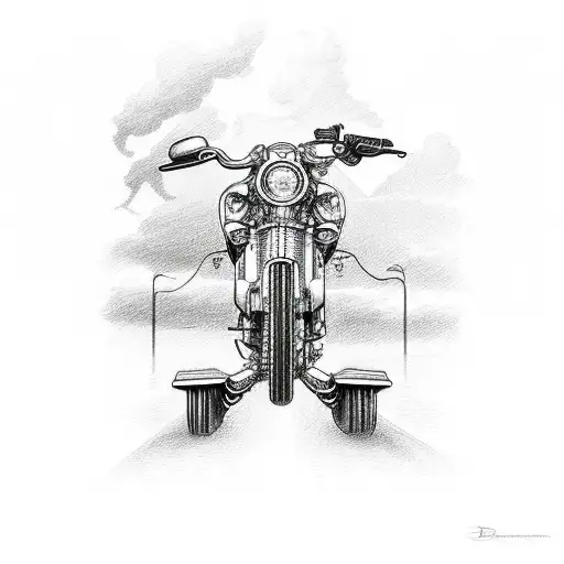 Motorcycle Chain Forming The Word 'Burlington'