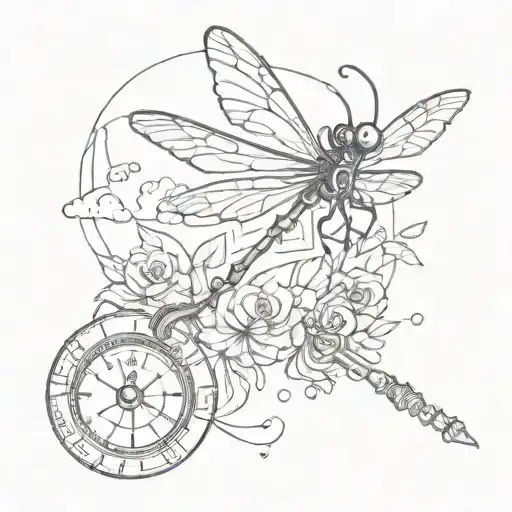 Coraline Key With Dragonfly Landing