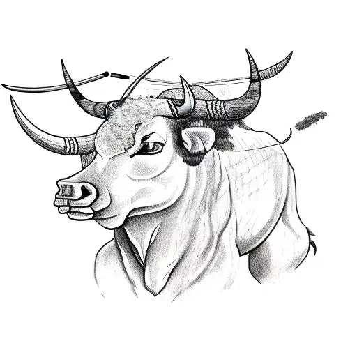 Archer Hunting A Bull