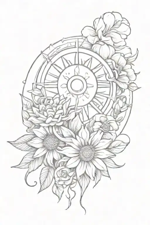 Flowers And Sun And Human Heart