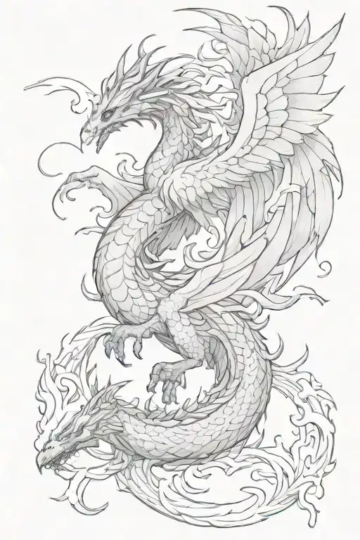 Phoenix And Dragon