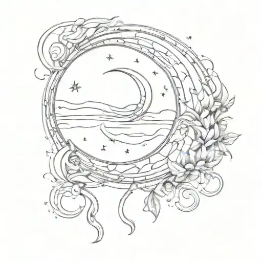 Waxing And Waning Crescent Moon