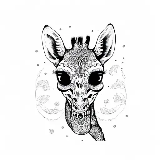 Sugar Skull Giraffe