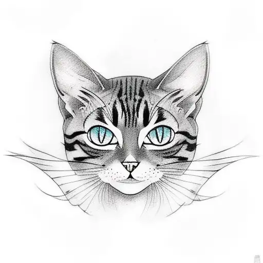 A Tattoo Of A Cat In An Anime-inspired Style Practicing Yoga Poses