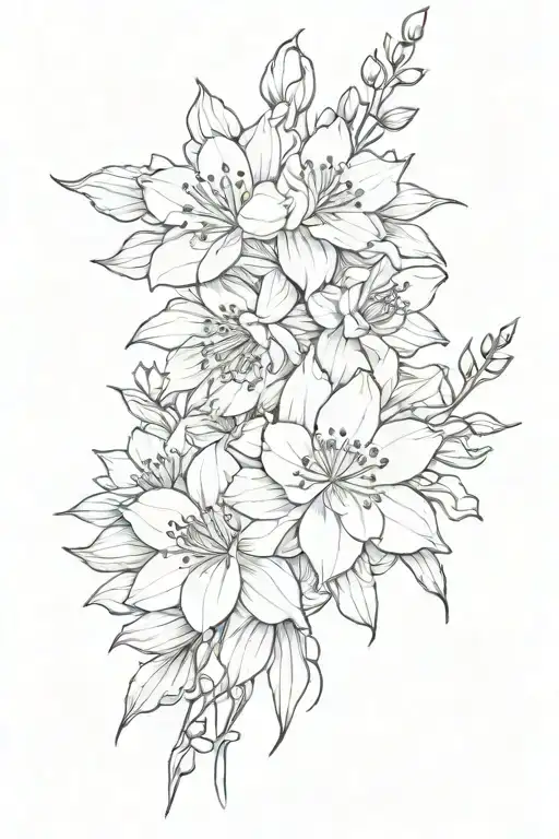 Delphinium Water Lilly Bouquet Tied