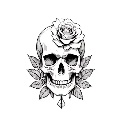 Skull With Roses