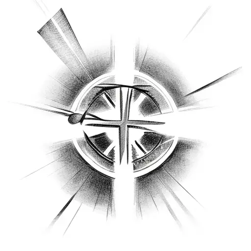 Christian Cross With Storm In Background