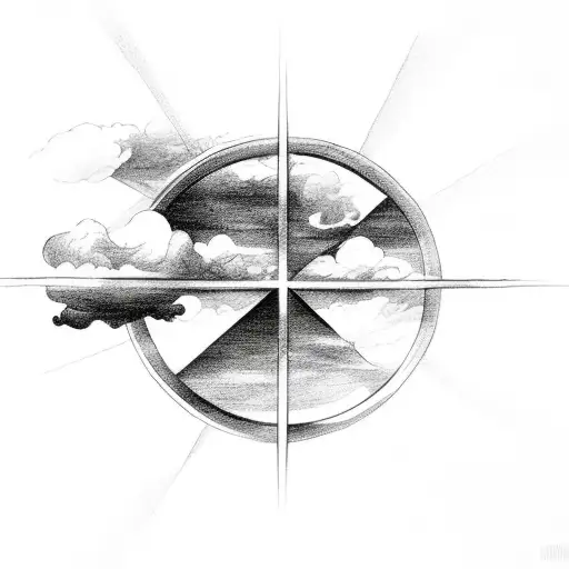 Christian Cross With Storm In Background