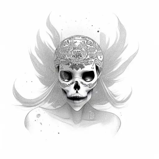 Girl With Skull Creepy