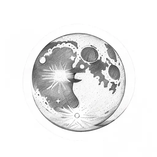 Moon And Stars In J Shape