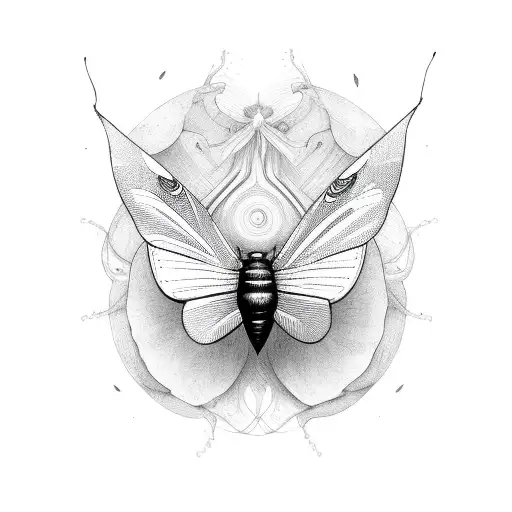 Flying With Moths And Nature Elements