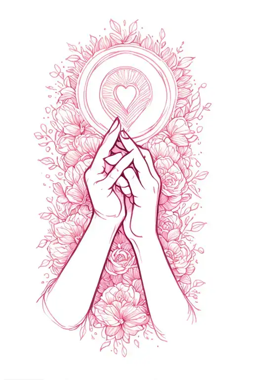 Symbol For Unconditional Love With Hands In Pinky Promise