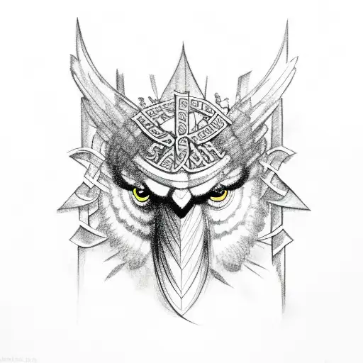 Crow Made Out Of Gaelic Knot