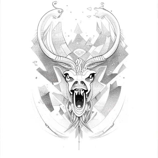 A Unique Representation Of The Virgo And Scorpio Zodiac Signs In A Sketch Style